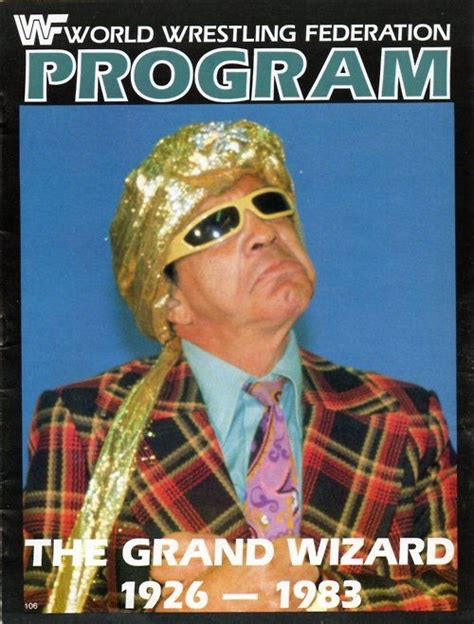 Pin Wwf Program Featuring The Grand Wizard Of Wrestling On Pinterest