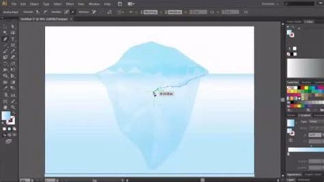 เทคนิคการวาดภูเขาน้ำแข็งอย่างง่ายด้วย Illustrator