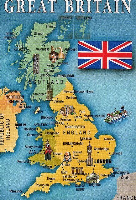Además, tiene catorce territorios de ultramar repartidos por el mundo que en su día formaron parte del imperio británico. United Kingdom map | Mapa del reino unido, Mapa de ...