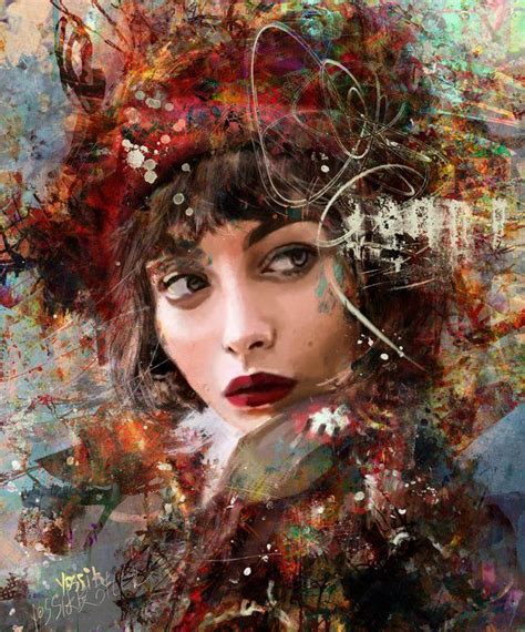 Under The Surface 2019 Acrylic Painting By Yossi Kotler Portrait