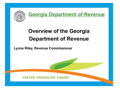 Department Of Revenue Update Georgia Fiscal Management Council