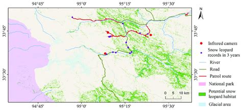 The main potential snow leopard habitats in Sobchaye. The main