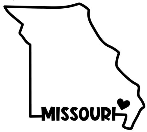 Missouri State Outline Decal