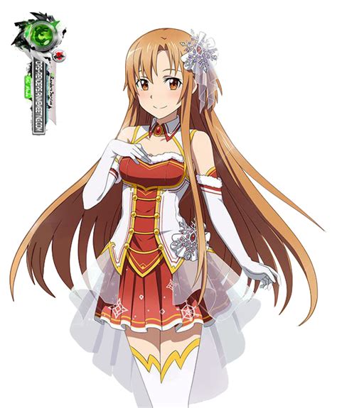 Sword Art Onlineasuna Yuuki Mega Cute X Mas Dress Render Ors Anime