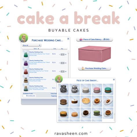 Cake A Break Buyable Cakes Sims 4 Mods Lana Cc Finds