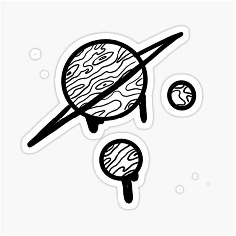 Trippy Planets Sticker By Spirittoni Redbubble