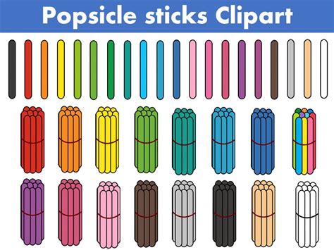 Popsicles Stick Clipart Teaching Resources