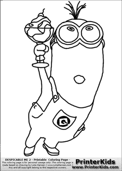 Spend more time with your family and enjoy it! Minion Coloring Pages Kevin at GetColorings.com | Free ...