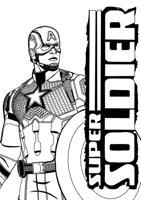 Printable Captain America Coloring Pages