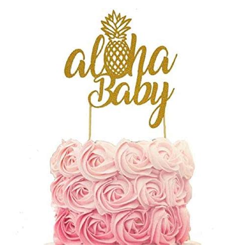 Aloha Baby Cake Topper Tropical Baby Shower Decor