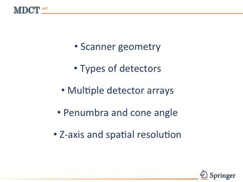 Essentials In Ct Scanner Detectors