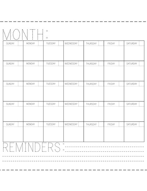 Free Fill In Printable Calendars Calendar Printables Free Blank Fill In The Blank Calendar