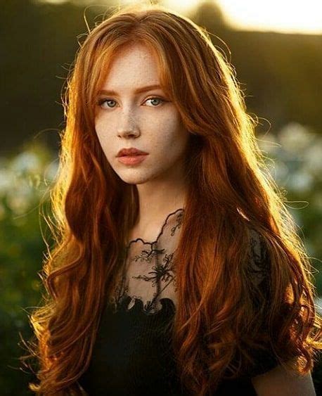 Beautiful Red Hair Redhead Freckled Woman Female Color Portrait Photography And Professional