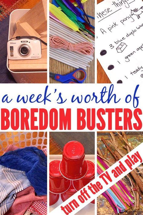 A Weeks Worth Of Boredom Busters 7 Invitations To Play Boredom