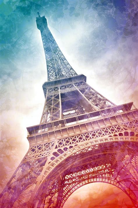 Modern Art Eiffel Tower 21 By Melanie Viola
