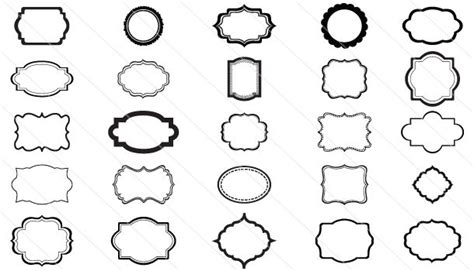 #Silhouette #Frames #Vector (25 different frames) | Silhouette frames, Silhouette vector