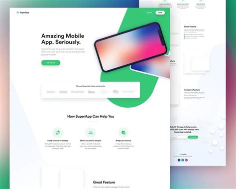 Free Mobile App Website Template Psd Download Psd