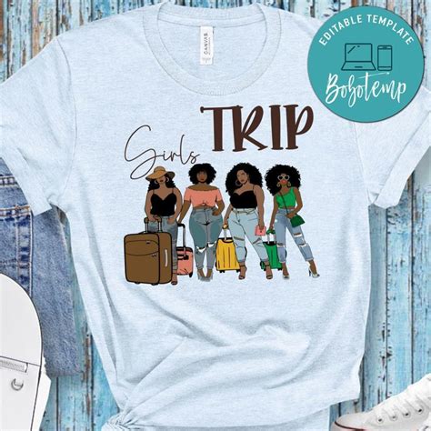 African American Ladies Girls Trip T Shirt Bobotemp