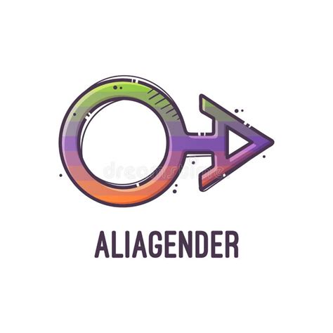 Gender Symbol Aliagender Signs Of Sexual Orientation Vector Stock Vector Illustration Of