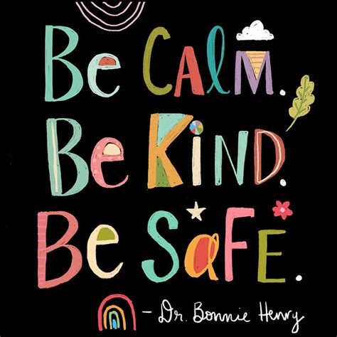 Be Calm Be Kind Be Safe Dr Bonnie Henry Womens Racerback Etsy