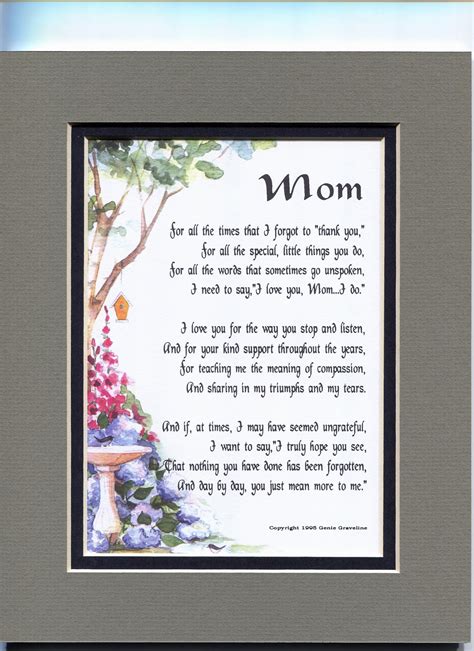 Mom Poem Mother Poem Mom T Mother T Moms Birthday Etsy