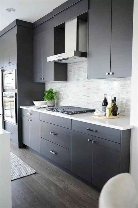 Gorgeous gray kitchen cabinet makeover ideas (18)