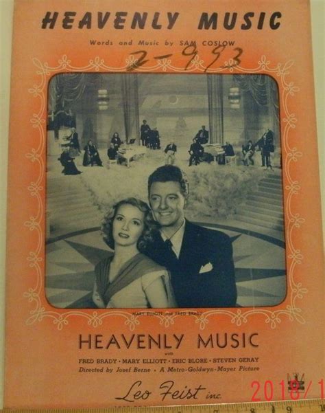 Heavenly Music Sheet Music By Sam Coslow 1943 Good Shape Vintage Film Heavenly Music Fred