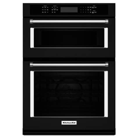 Kitchenaid Self Cleaning Convection Microwave Wall Oven Combo Black 27