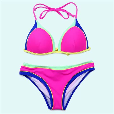 Buy 2018 New Halter Sliding Triangle Bikini Sporty