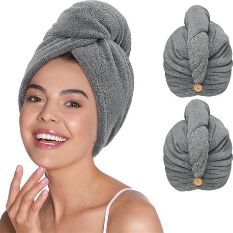 M Bestl 2 Pack Hair Drying Towels Hair Wrap Towels