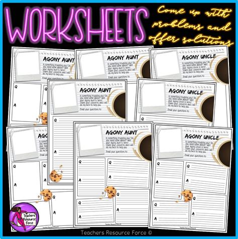 Agony Aunt Uncle Worksheets