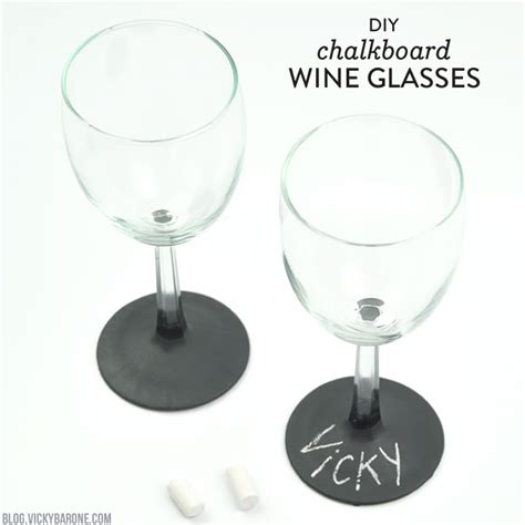 Diy Chalkboard Wine Glasses Vicky Barone