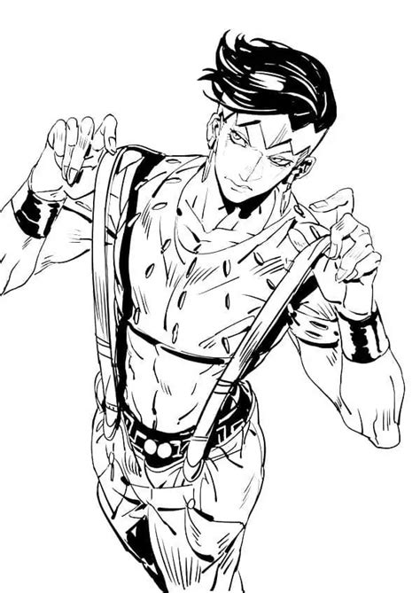 Jojos Bizarre Adventure Free Printable Coloring Page Free Printable