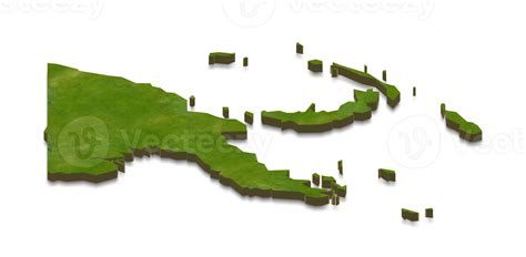 3d Map Illustration Of Papua New Guinea 12375114 Png