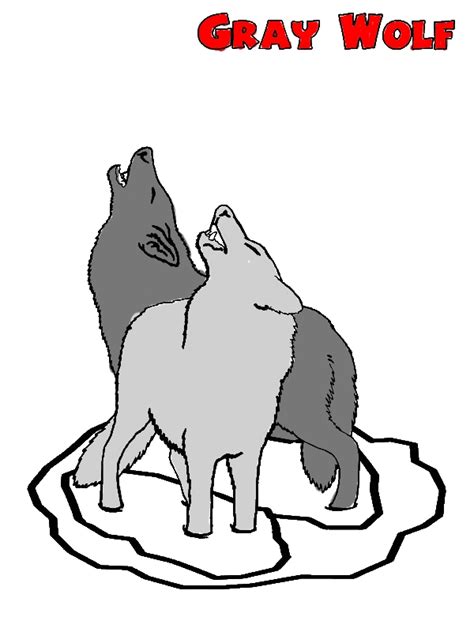 Wolf Couple Howling Together Coloring Page Download And Print Online