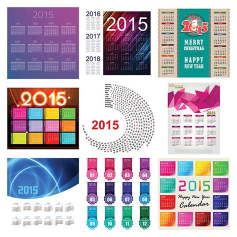 70 Best Vector 2015 Calendar Template Design On Behance