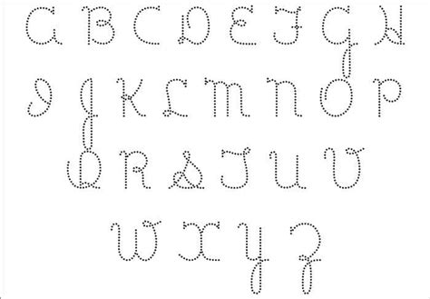 Alfabeto Pontilhado Para Imprimir Em A Letra Cursiva E Bast O Artesanato Passo A Passo