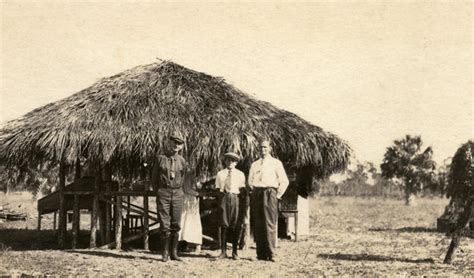 Florida Memory Postcard Showing Koreshans Standing In Front Of Lunch