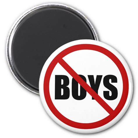 No Boys Allowed Icon Magnet