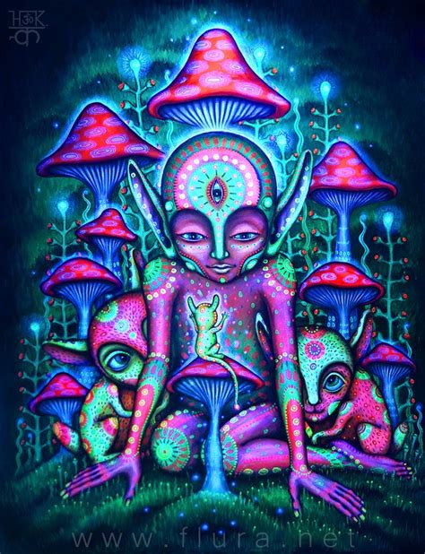Mushroom Impressions Fluranet Desenhos Psicodélicos Arte Fractal Psychedelic Art