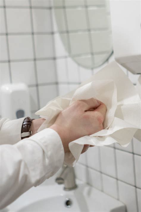 Drying Hands With Towel