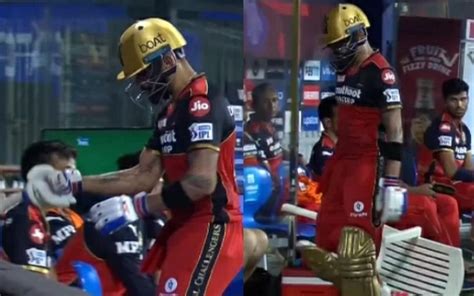 Watch Frustrated Virat Kohli Hits Chair With His Bat After Getting Out In Ipl Ceylontribunelk