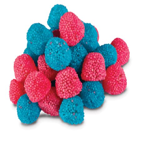Pink And Blue Gummi Berries 22 Lb Bag Gummy Candy