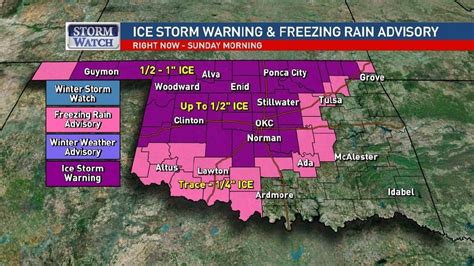 Ice Storm Warning Issued For Oklahoma City As More Storms Move Into The