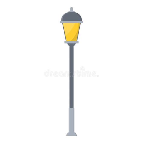 Street Light Cartoon Isolated On White Background Modern And Vintage