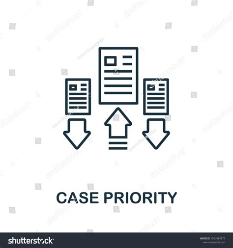Case Priority Outline Icon Thin Line Vector De Stock Libre De