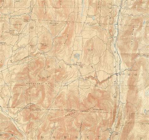 Danby Vt 1897 Usgs Old Topo Map Town Composite Rutland Co Old Maps