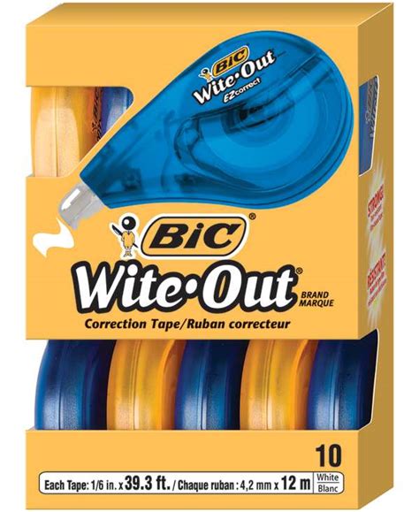 Bic® Wite Out® Ez Correct® Correction Tape 10 Pack Bicwotap10 Bic®