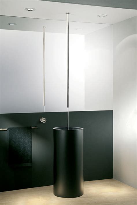 Forge Nickel Ceiling Spout | Industrial Bathroom Taps