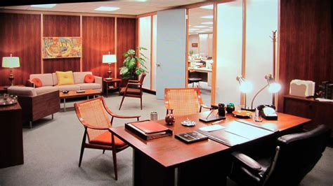 Don Drapers Office Mid Century Modern Office Mad Men Furniture